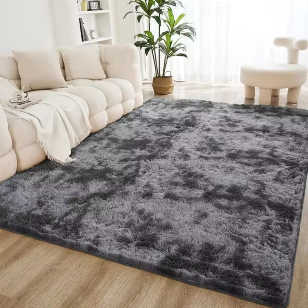 Ultra Soft White Furry Area Rug for Living Room 2